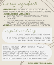 Load image into Gallery viewer, Organic Elderberry + Organic WHOLEFOOD Vitamin C Gummies!