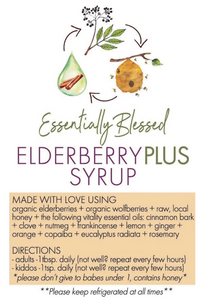 Elderberry PLUS > NO OILS 32 ounces